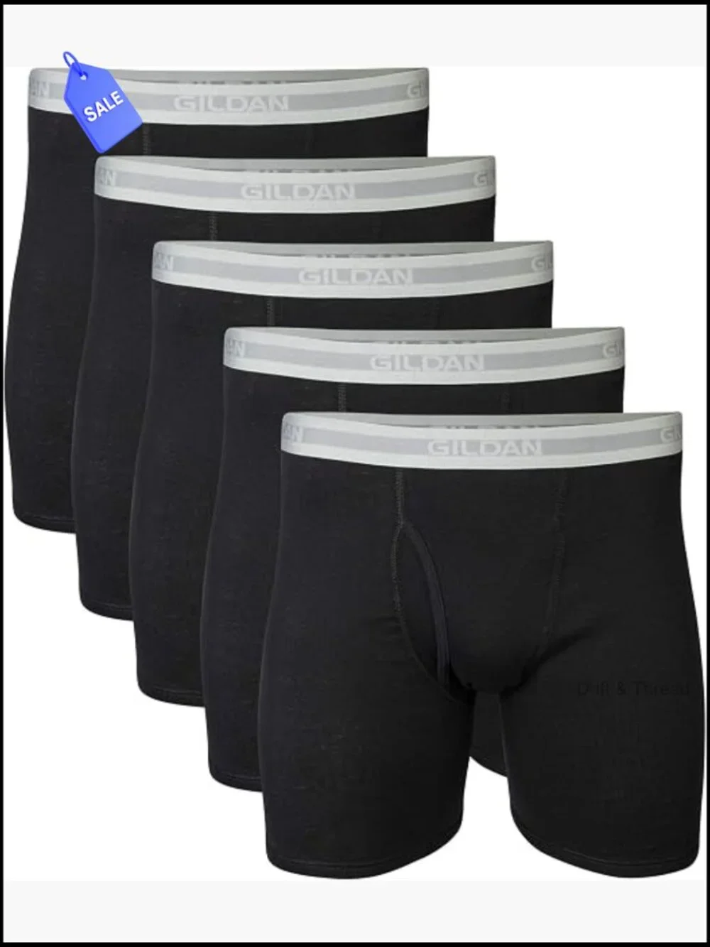 Men's Boxer Briefs 5-Pack Cotton Mid Rise Underwear